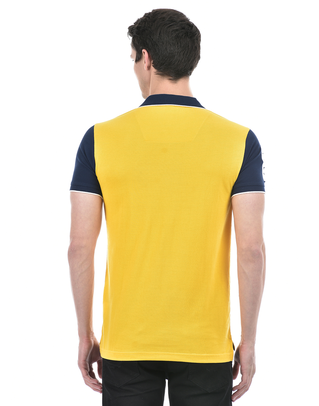 Numero Uno Men Color Block Yellow T-Shirt